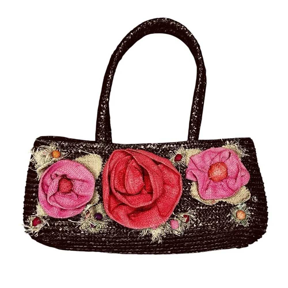Flora Bella Straw Handbag - Picture 1 of 11